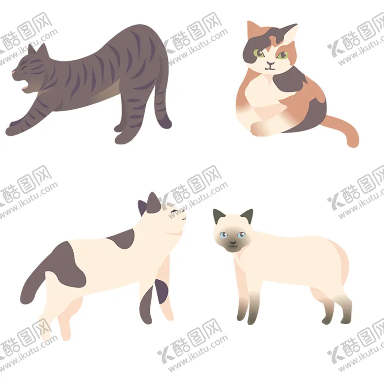 编号：76750901140839285084【酷图网】源文件下载-猫咪卡通免扣图
