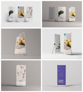 店招导视牌海报样机