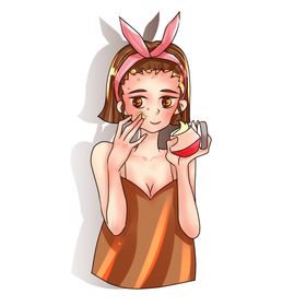 化妆的女孩