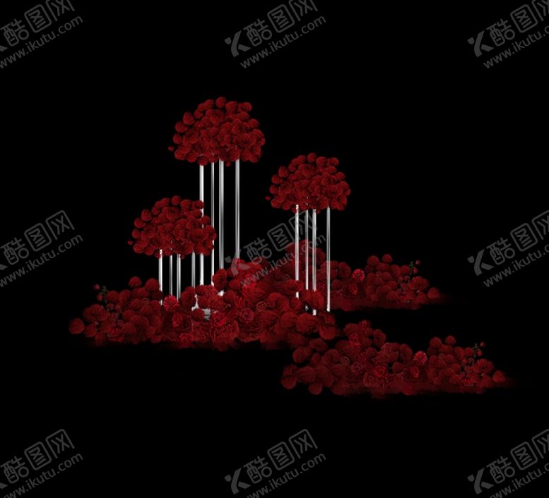 编号：68307304030458085049【酷图网】源文件下载-红色玫瑰景观造型设计