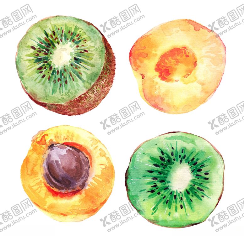 编号：16753505070759139471【酷图网】源文件下载-水彩彩绘水果png素材