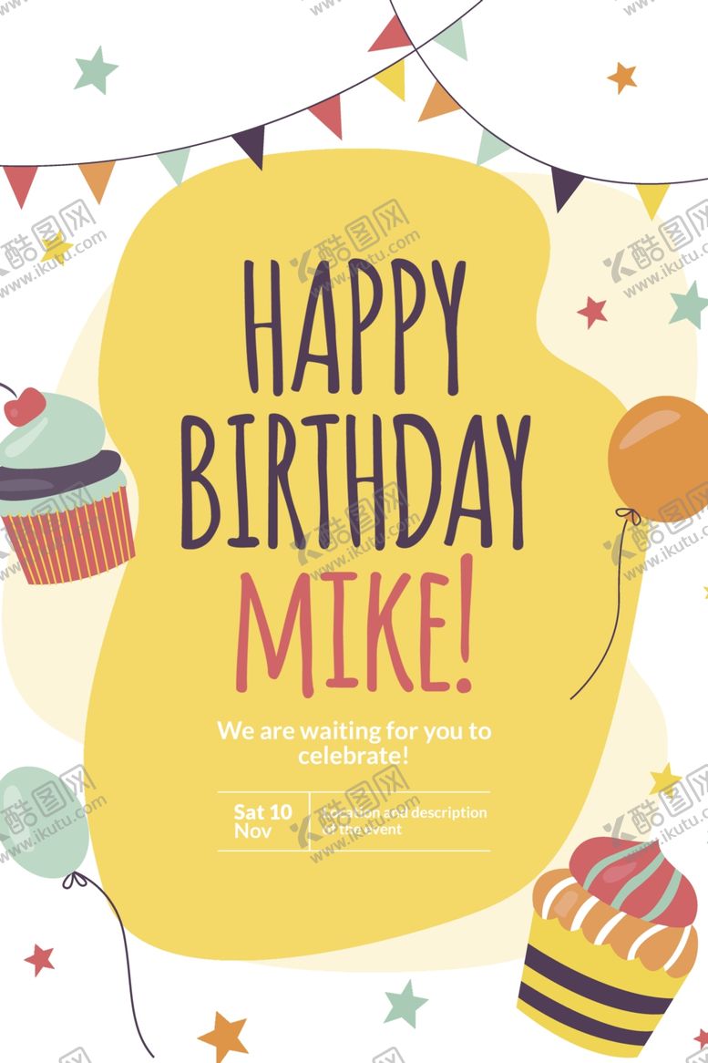 编号：10285910310117323236【酷图网】源文件下载-生日海报