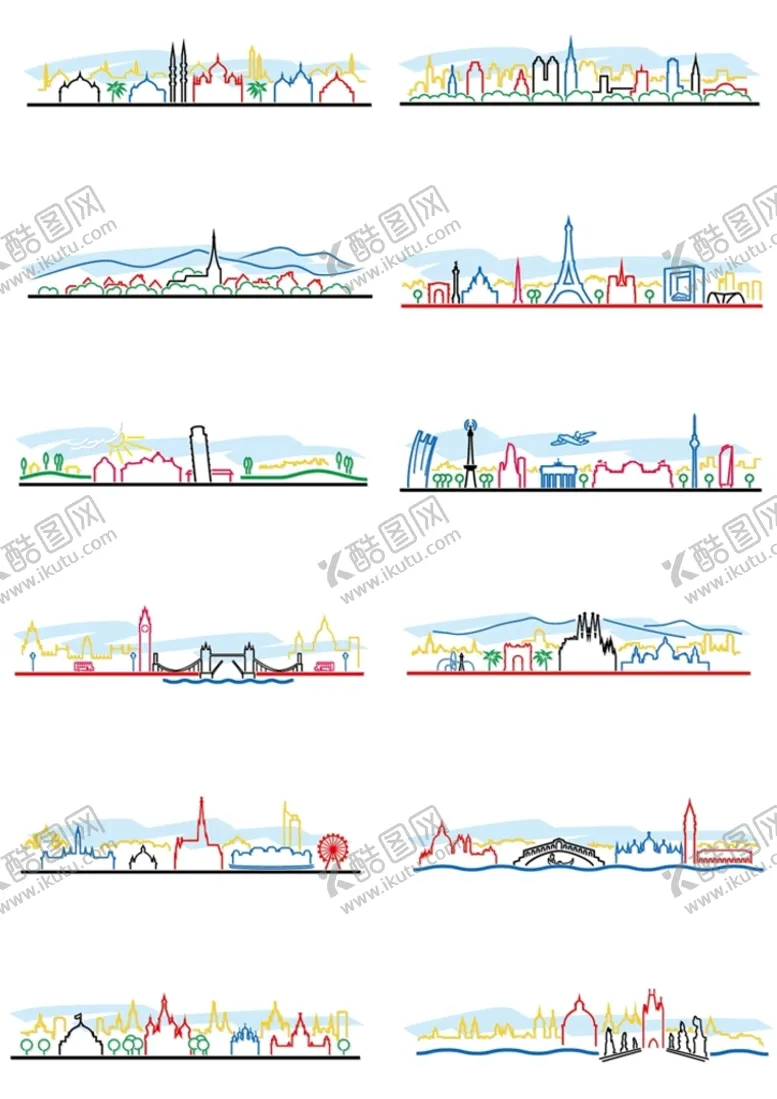 编号：71463910040831135270【酷图网】源文件下载-城市剪影