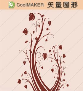 花草剪纸花草壁纸简洁手绘