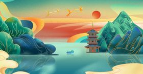 创意中式立冬国潮风海报