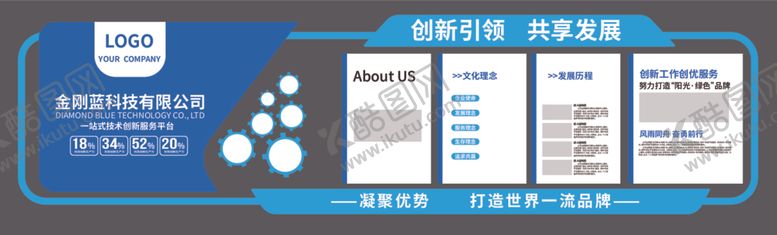 编号：87198612130414024009【酷图网】源文件下载-企业文化墙模板