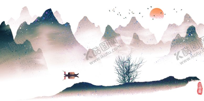 编号：47971010300539081318【酷图网】源文件下载-国画山水画