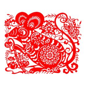 鼠年剪纸