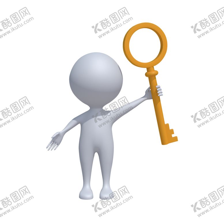 编号：98476906171859426341【酷图网】源文件下载-小白人钥匙未来开启海报素材