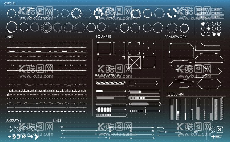 编号：85105411152252073411【酷图网】源文件下载-AI矢量科技元素边框图片