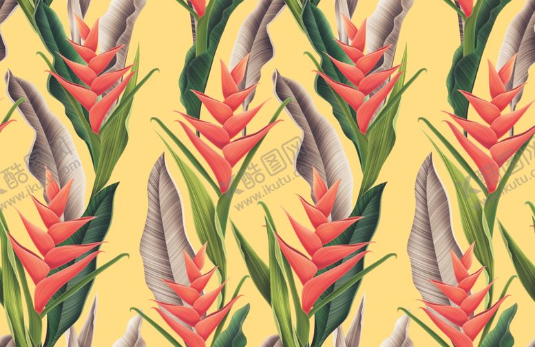 编号：41551109231200084944【酷图网】源文件下载-热带植物印花