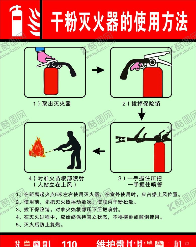 编号：34496609151533238359【酷图网】源文件下载-干粉灭火器使用方法