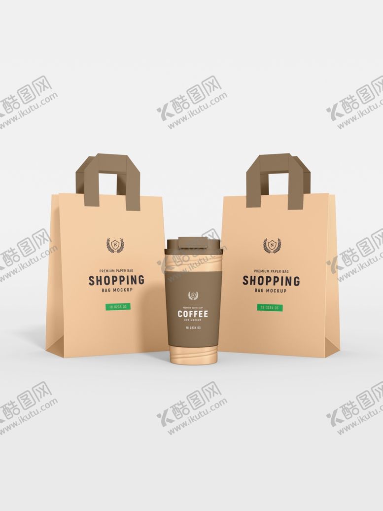 编号：29243301130511546170【酷图网】源文件下载-咖啡杯手提袋样机