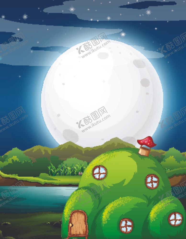 编号：98356309131045355447【酷图网】源文件下载-卡通蘑菇屋