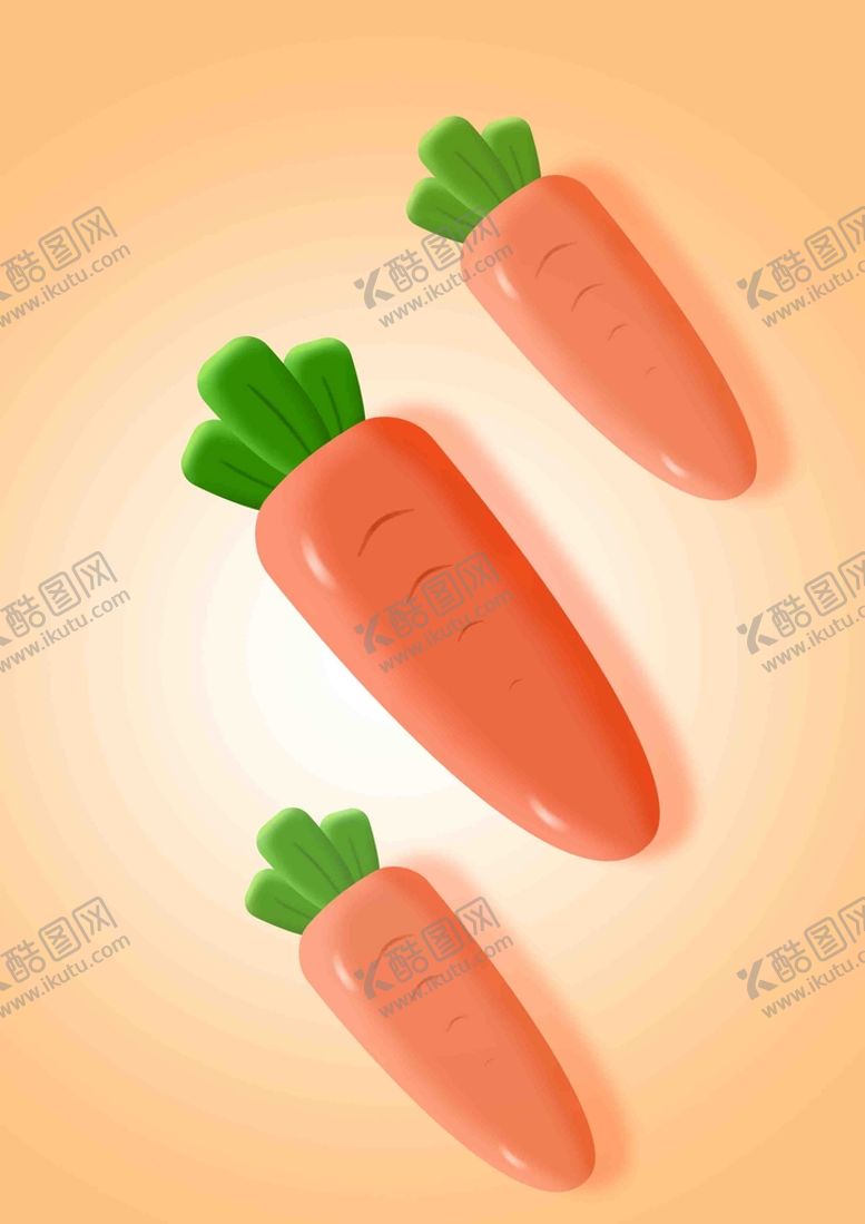 编号：14730609131943591732【酷图网】源文件下载-红萝卜图片秋季食材手绘蔬菜