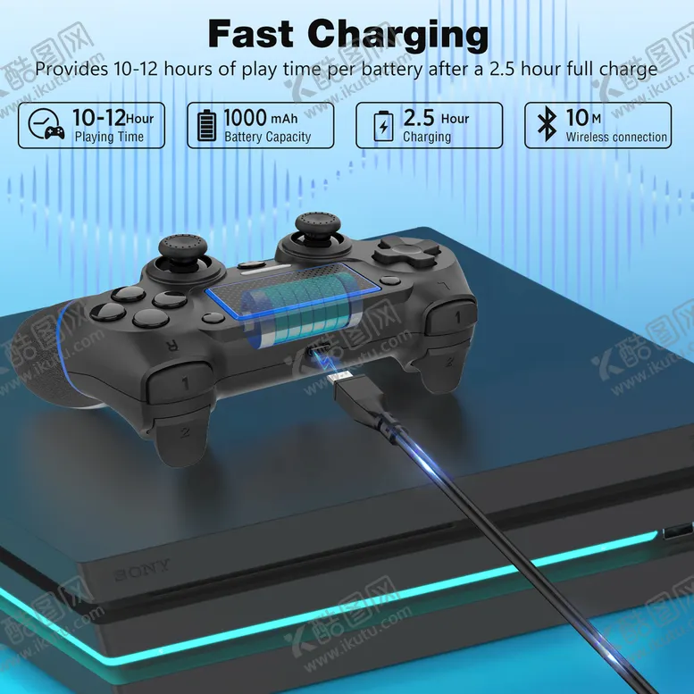 编号：53640109170235353420【酷图网】源文件下载-PS4手柄 手柄充电图 电池耐