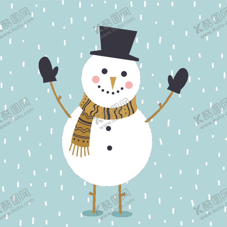 编号：98429312091157202730【酷图网】源文件下载-圣诞雪人插画