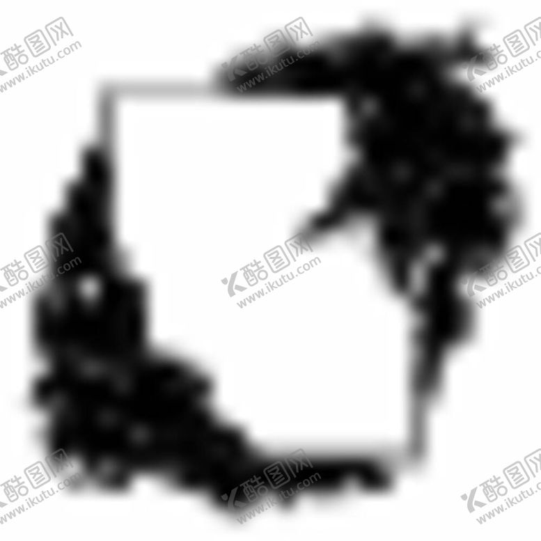 编号：54583912020937385839【酷图网】源文件下载-黑白线描花卉植物花框