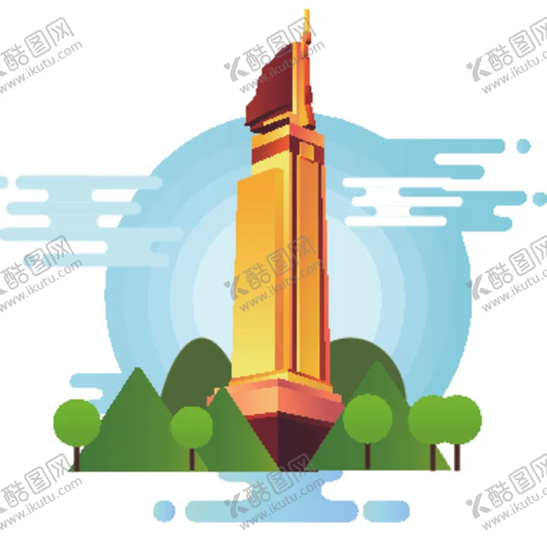 编号：72479110261033225855【酷图网】源文件下载-创意城市地标建筑物插画
