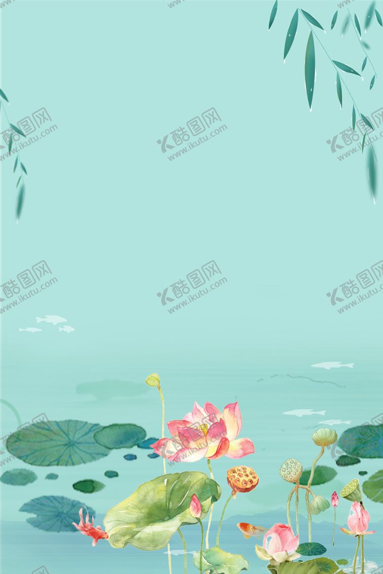 编号：48392009150512272416【酷图网】源文件下载-荷花背景简单夏季