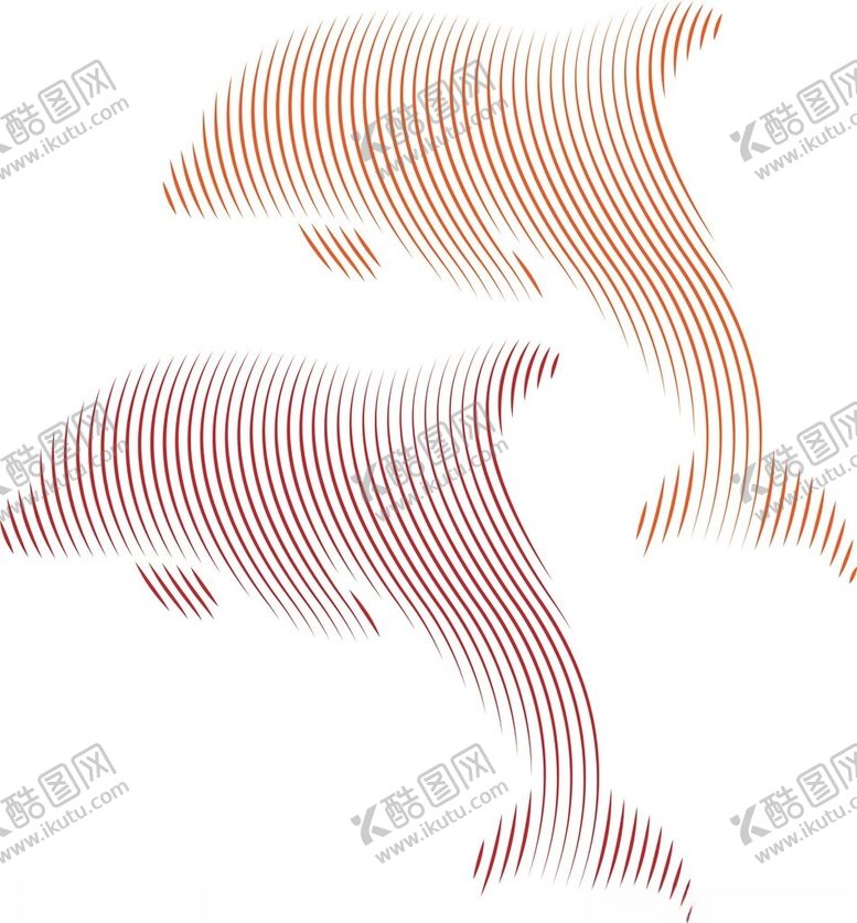 编号：29019902070423354053【酷图网】源文件下载-线条海豚