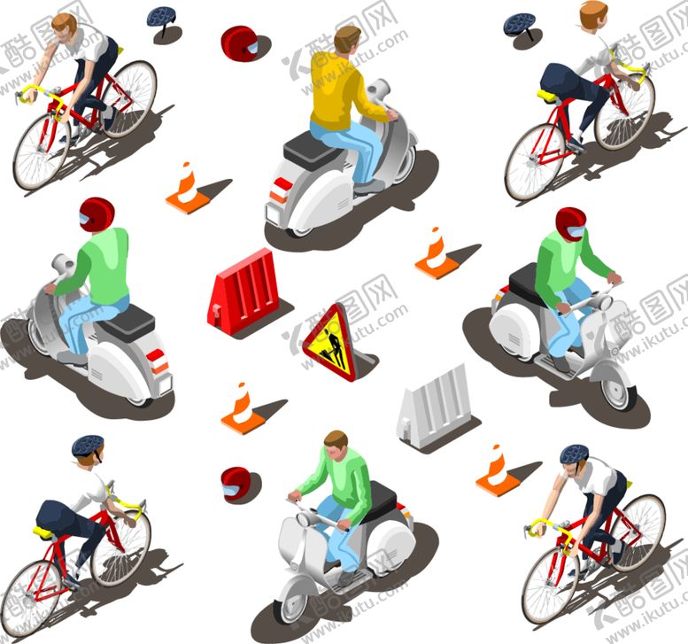 编号：53929610011804379608【酷图网】源文件下载-矢量道路标识及安全行驶