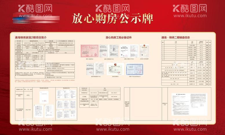 编号：84230011271016359272【酷图网】源文件下载-地产购房放心公示牌背景板