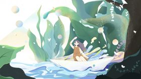 卡通创意人物配图插画
