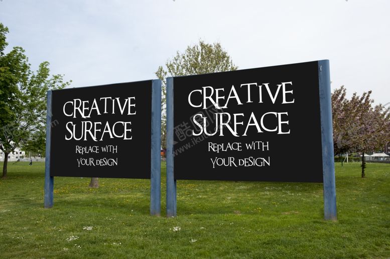 编号：29043909162230342163【酷图网】源文件下载-公园广告牌样机