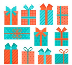 彩色节日礼品矢量素材