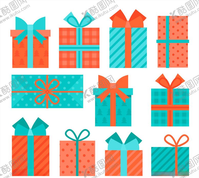 编号：93910510301610321604【酷图网】源文件下载-彩色节日礼品矢量素材