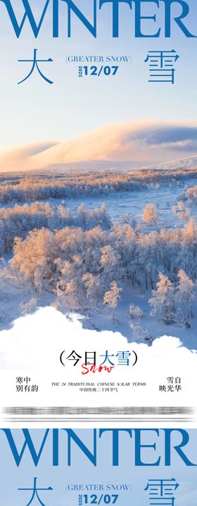 地产大雪节气系列海报