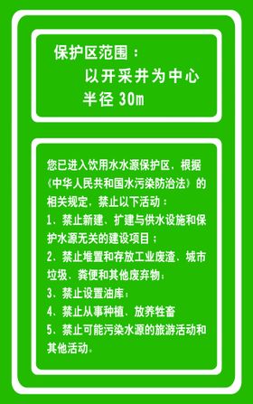 饮用水水源保护水源标识