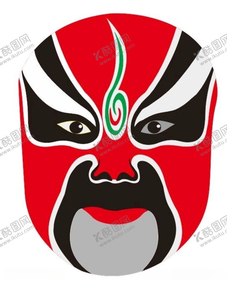 编号：65118609231341179737【酷图网】源文件下载-面具失量图唱戏面具