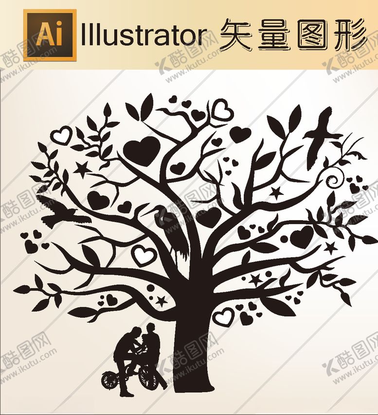 编号：44487009131518529386【酷图网】源文件下载-爱情剪纸手绘卡通画线稿