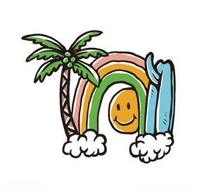 卡通粉色插画元素