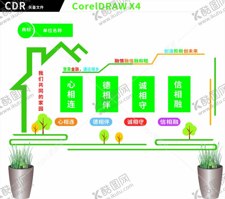 编号：83062901170857434413【酷图网】源文件下载-银行金融文化墙