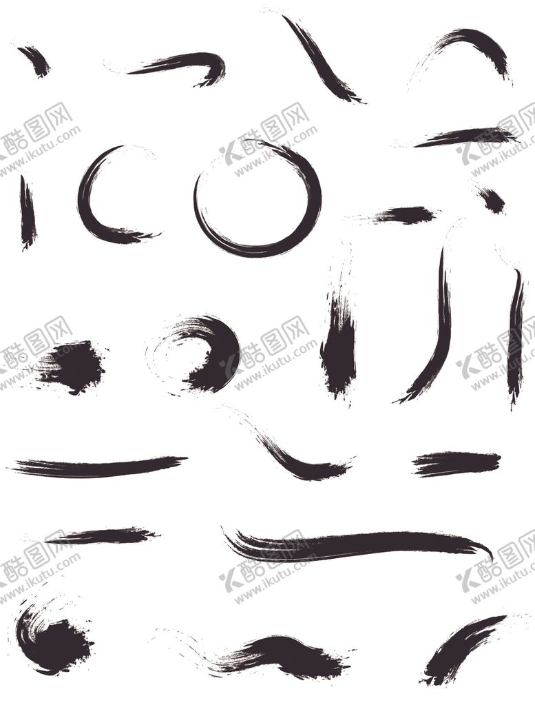 编号：71996709191054184771【酷图网】源文件下载-喷溅毛笔字元素