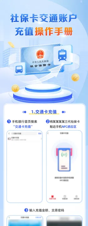 社保卡交通功能充值步骤