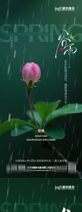 谷雨节气节日海报