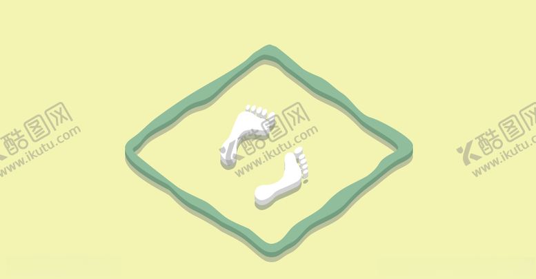 编号：10517810061104051384【酷图网】源文件下载-左右脚25D立体伪3D