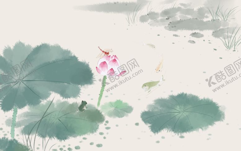 编号：75229710221958072717【酷图网】源文件下载-荷花插画