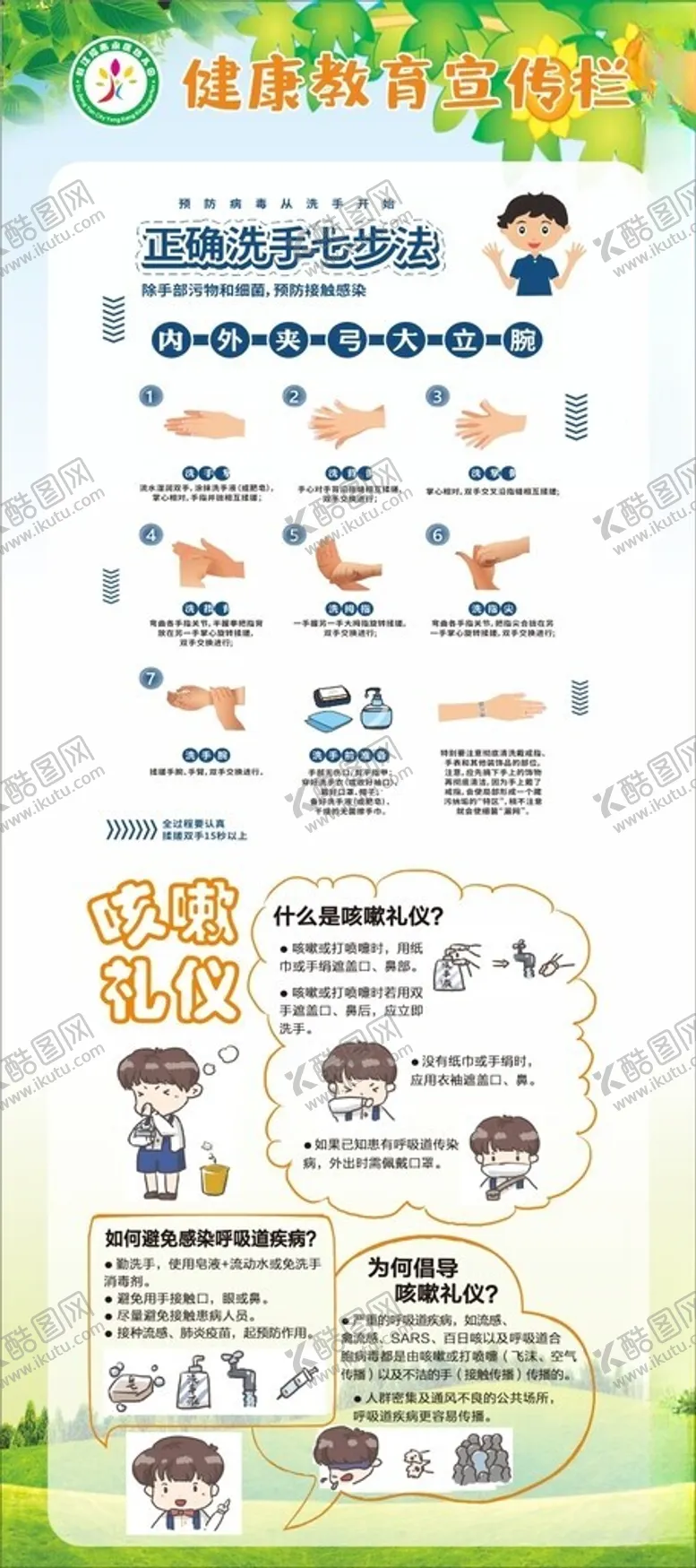编号：32514902222049563350【酷图网】源文件下载-幼儿园健康教育展架