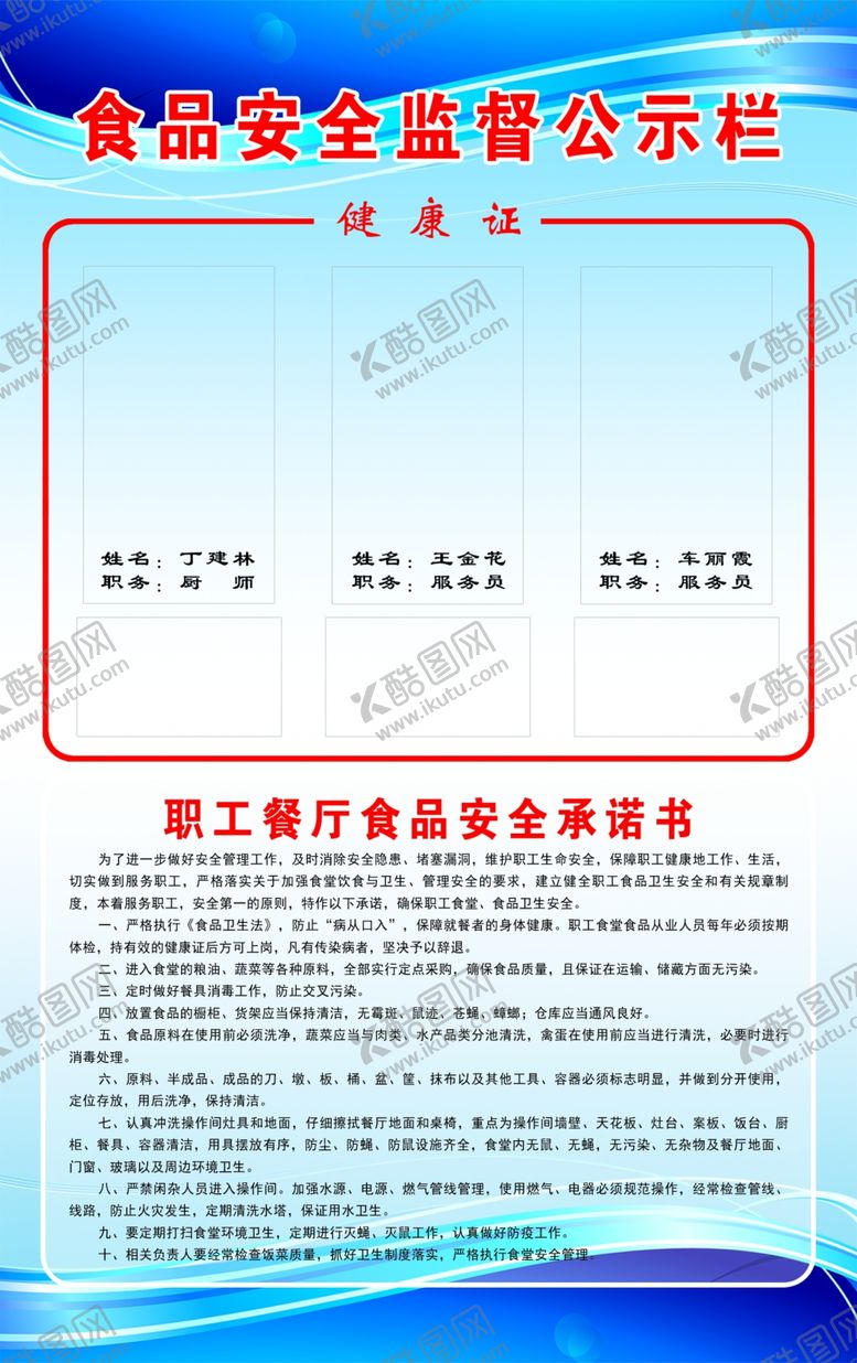 编号：31203009240119323094【酷图网】源文件下载-食品安全公示栏食品监督