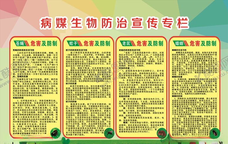 编号：70172807131459517428【酷图网】源文件下载-病媒生物防治宣传栏