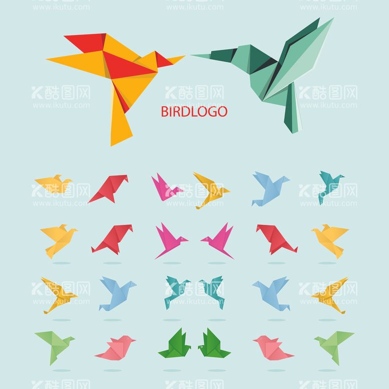 编号：21724912091933125492【酷图网】源文件下载-缤纷千纸鹤图片