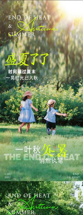 二十四节气处暑系列海报