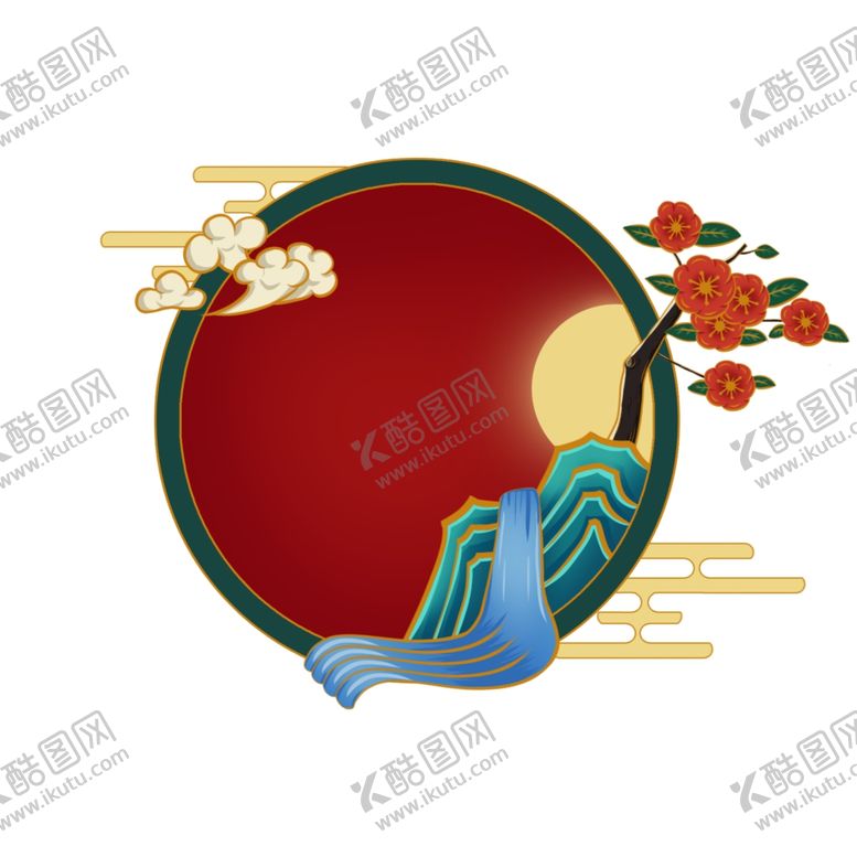 编号：35337406251526296883【酷图网】源文件下载-古风圆形边框