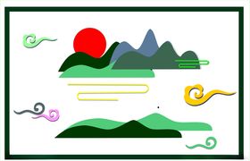 中国风祥云矢量素材国风