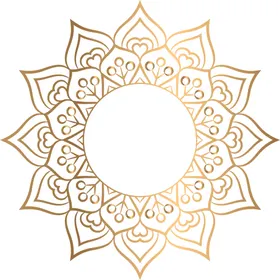 金色复古花纹透明底免抠图背景png杂